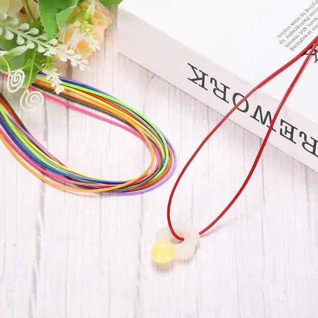 Alt view image 4 of 6 - 10pcs 20 Inch Waxed Necklace Cord, Bulk Necklace String with Clasp 1.5mm Waxed Leather Cord Rope for Jewelry Making DIY Bracelet Pendant,Black