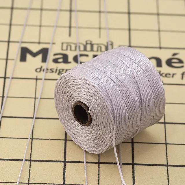 Alt view image 6 of 6 - S-Lon Bead Cord .5 mm Twisted Nylon Cord for Stringing, Lavender Color, TEX210, 77 Yard Spool