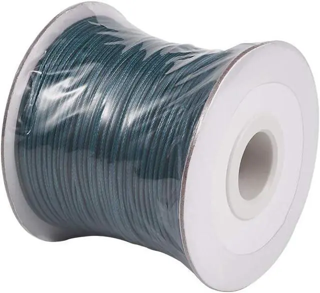 Alt view image 6 of 6 - 85 Yards 1mm Round Waxed Jewelry Beading String Korean Polyester Waxed Cord Threads Teal Knotting Braiding Crafting Cord Ropes Wire for DIY Bracelet Macrame Necklace Jewelry Making