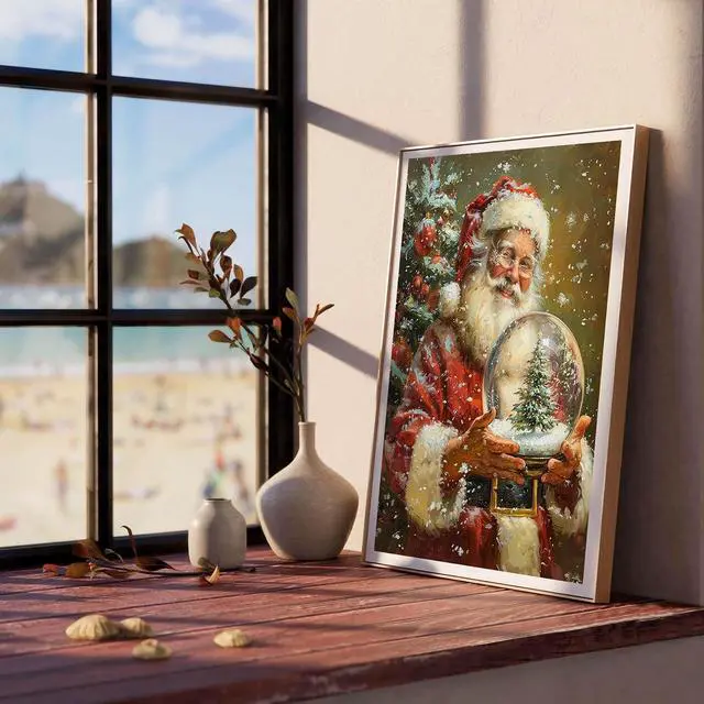 Alt view image 2 of 7 - Paint by Numbers Kit for Adults Santa Claus - 40x50cm Canvas, Christmas Paint by Number - Acrylic Paint Set - Relaxing DIY Art for Beginners & Experts - Home Wall Decoration PP1837