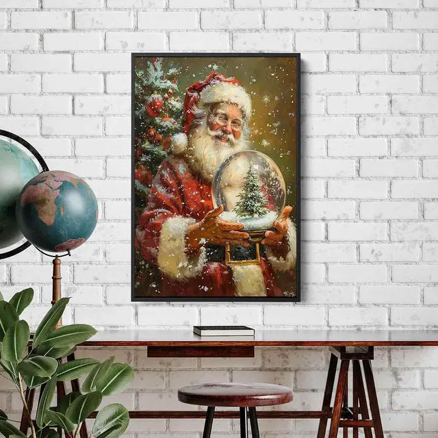Alt view image 3 of 7 - Paint by Numbers Kit for Adults Santa Claus - 40x50cm Canvas, Christmas Paint by Number - Acrylic Paint Set - Relaxing DIY Art for Beginners & Experts - Home Wall Decoration PP1837
