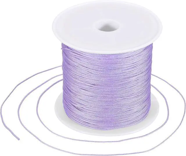 Main image of 0.6mm Nylon String for Bracelets, 44 Yards Satin Nylon Beading Thread Chinese Knotting Cord for Jewelry Making DIY Craft Beading Friendship Necklace Bracelet(Light Purple)