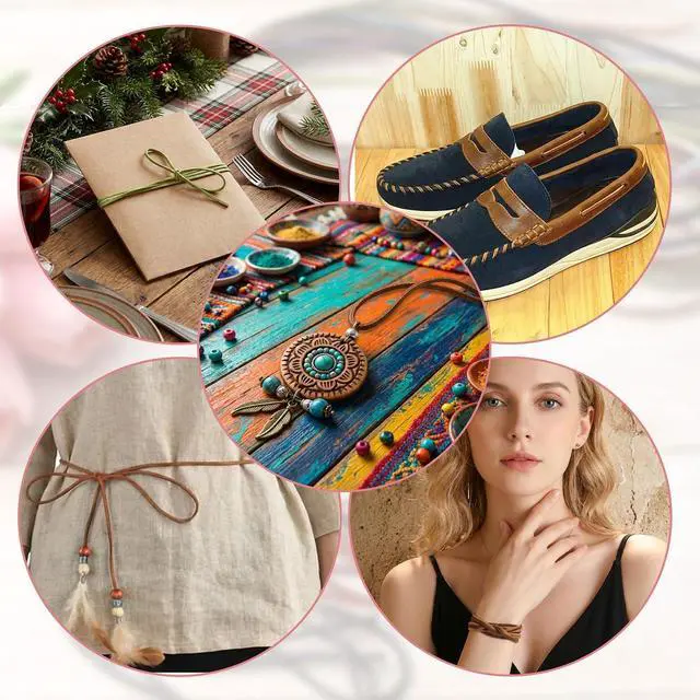 Alt view image 6 of 6 - 15 Pcs Faux Suede Leather Cord for Jewelry Making, 1/8 Inch Leather String | 15 Colors, 1.1 Yards (1m), for Bracelets Necklaces, Craft Cording for DIY Beading Projects