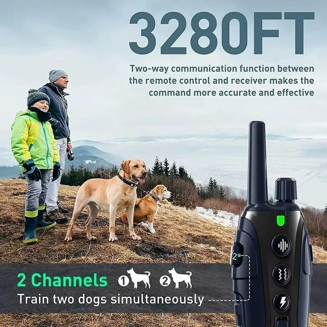Alt view image 6 of 6 - Three modes of dog training collar/3300 foot remote control/suitable for all dogs/waterproof/with LED lights