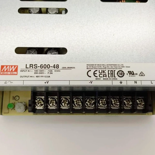 Alt view image 6 of 6 - LRS-600-48 Mean Well 600W 48V 50A Switching Power Supply