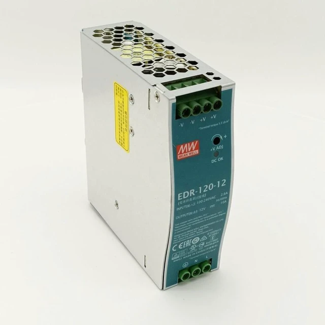 Alt view image 2 of 6 - EDR-120-12 Mean Well 120W 12V 50A Switching Power Supply