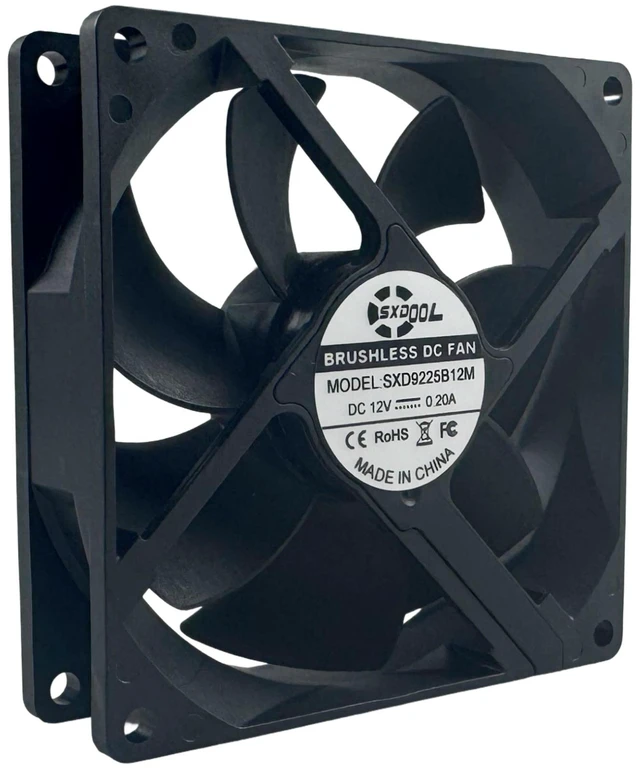 Main image of SXDOOL SXD9225B12M Potted DC Cooling Fan, 92 x 92 x 25 mm, 12V DC