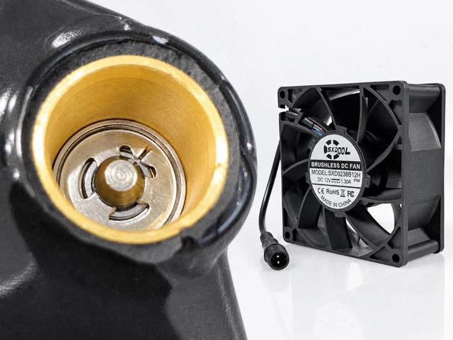 Alt view image 4 of 4 - SXDOOL 92mm 12V Potted IP68 Waterproof Cooling Fan, 6000 RPM High Speed, Dual Ball Bearings, Waterproof Connector, Guard and Screws