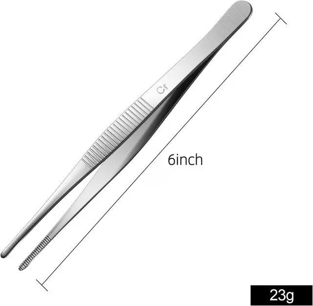 Alt view image 3 of 7 - Aniso 6 Inches Stainless Steel garden tweezers