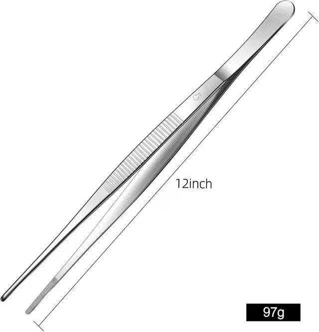 Alt view image 3 of 7 - Aniso Long Tweezers, Stainless Steel, 12 Inches