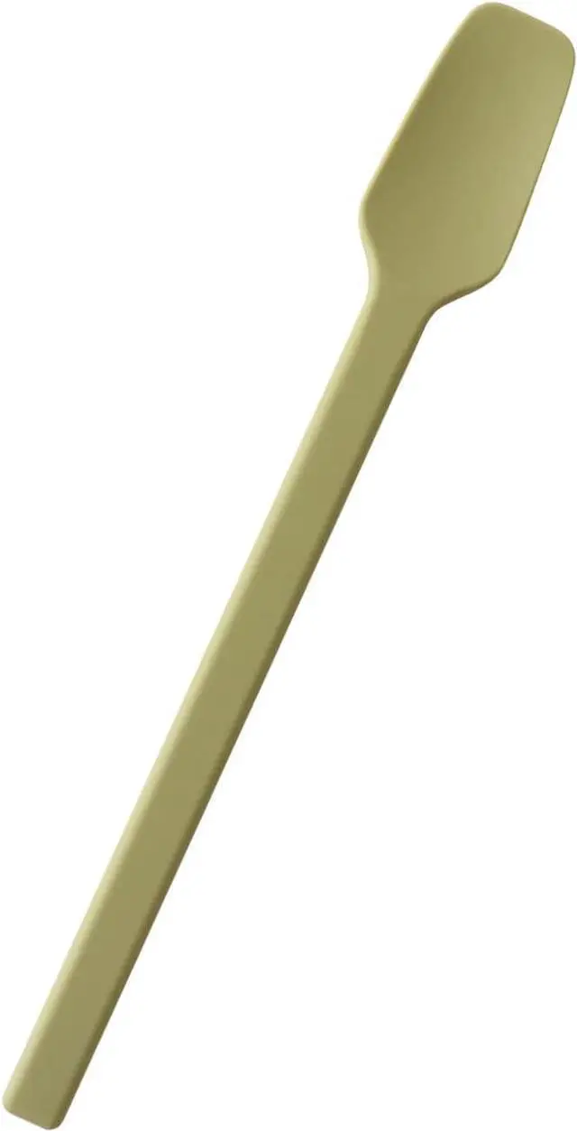 Main image of Carrotez Small Silicone Spatula Spoon, 7.3", 1 pc - Olive Green
