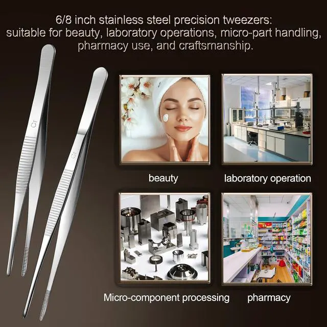 Alt view image 5 of 7 - Aniso 6 Inches Stainless Steel garden tweezers