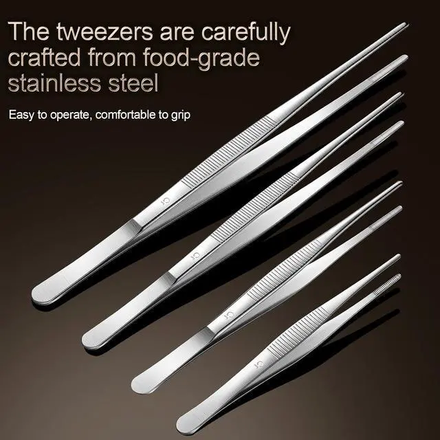 Alt view image 6 of 7 - Aniso 6 Inches Stainless Steel garden tweezers