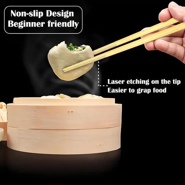 Alt view image 3 of 7 - Stainless Steel Chopsticks for Travel With Case Golden 1 Pair Boho Style