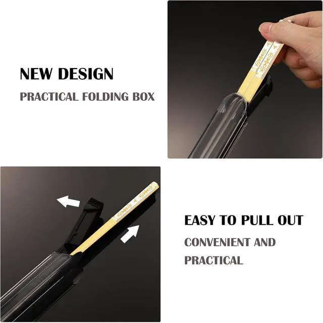 Alt view image 4 of 7 - Stainless Steel Chopsticks for Travel With Case Golden 1 Pair Boho Style