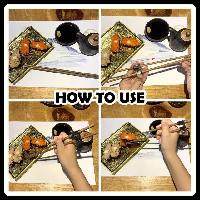 Alt view image 6 of 7 - LYART 5 Pairs Reusable Training Chopsticks Beginners for Kids Adults Learners, Japanese Wooden Chopsticks Trainers Set, Dishwasher Safe, L8.86Inch (4.Wenge)