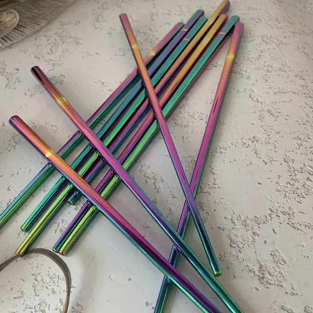 Alt view image 2 of 6 - Koolemon 5pairs Stainless Steel Chopsticks Set,Metal Chopsticks Reusable