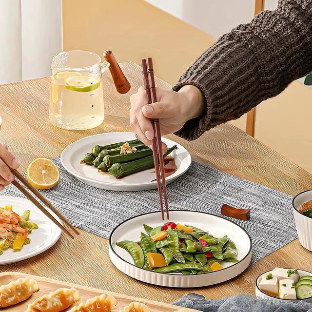 Alt view image 4 of 7 - 5-Pair Reusable Wooden Chopsticks, AOOSY Hand-Carved Rosewood Chop Sticks