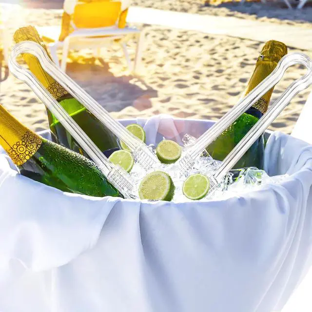 Alt view image 5 of 7 - Ninsula 12 PCS Plastic Serving Tongs, 6.3 Inches Disposable Clear Tongs