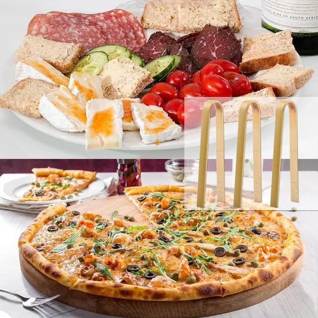 Alt view image 6 of 6 - 30 Pcs Wooden Tongs for Charcuterie - Mini Bamboo Disposable Tongs for Serving Food, Natural Wooden Cooking Toast