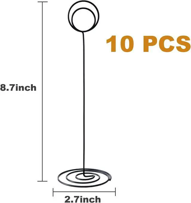 Alt view image 2 of 7 - Table Number Holders, 10PCS Place Card Holder, Photo Holder (8.7" Black)