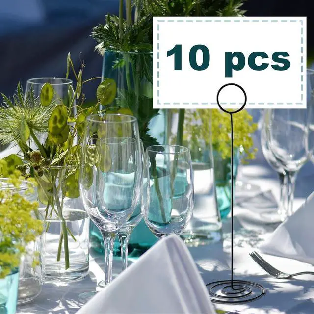 Alt view image 3 of 7 - Table Number Holders, 10PCS Place Card Holder, Photo Holder (8.7" Black)