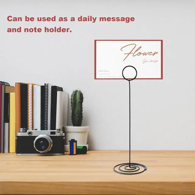 Alt view image 4 of 7 - Table Number Holders, 10PCS Place Card Holder, Photo Holder (8.7" Black)