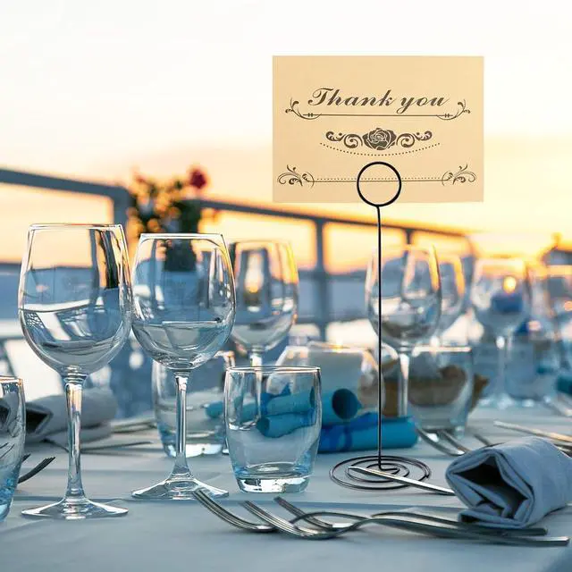 Alt view image 5 of 7 - Table Number Holders, 10PCS Place Card Holder, Photo Holder (8.7" Black)