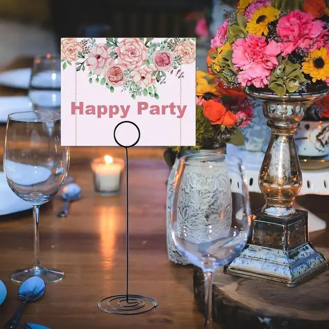 Alt view image 6 of 7 - Table Number Holders, 10PCS Place Card Holder, Photo Holder (8.7" Black)
