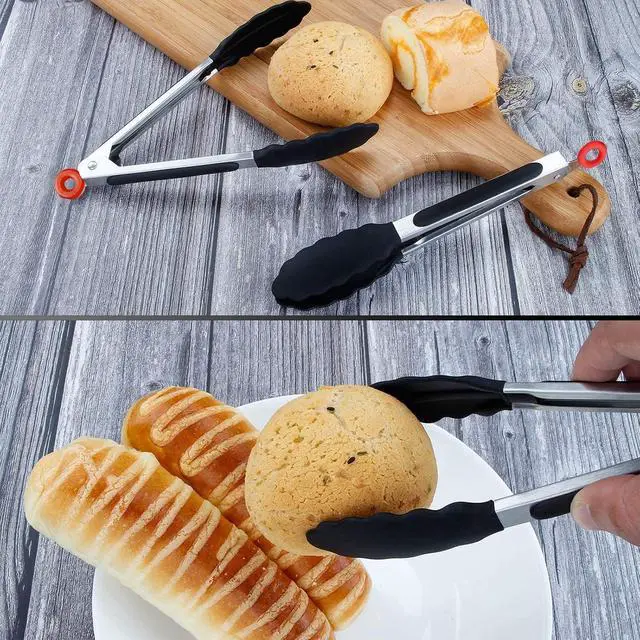 Alt view image 5 of 7 - Tenta Tongs 7 Inch Silicone Mini Tongs (3pcs) for Cooking, Grilling, Turning