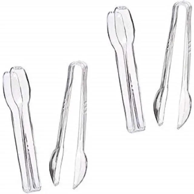 Main image of Clear Plastic Tongs, 6 1/2", 4 Pack