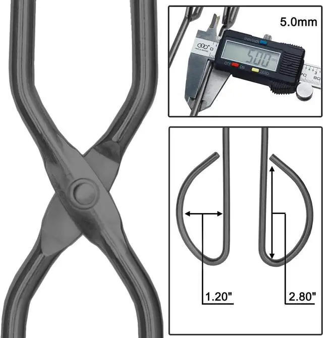 Alt view image 3 of 6 - HINMAY 10" 13" Stainless Steel Kitchen Scissor Tongs, Set of 2