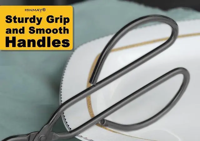 Alt view image 5 of 6 - HINMAY 10" 13" Stainless Steel Kitchen Scissor Tongs, Set of 2