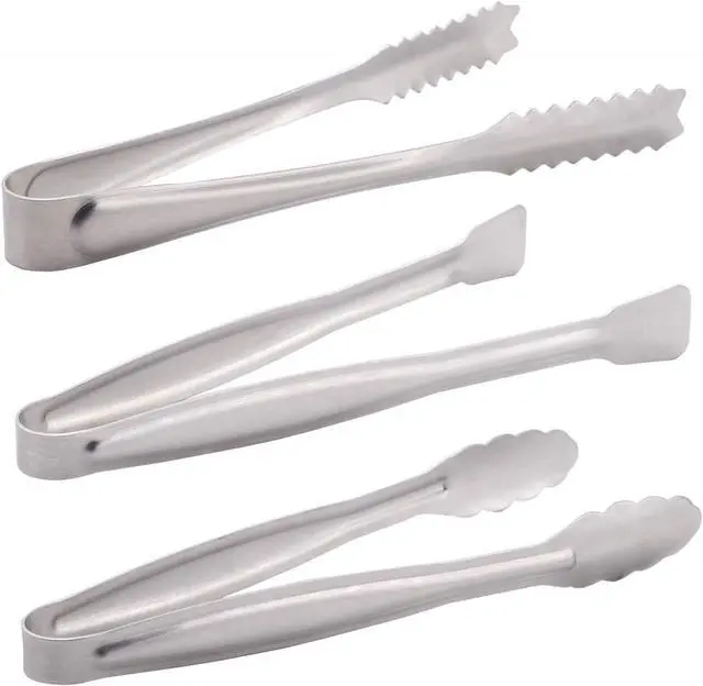 Alt view image 4 of 7 - HINMAY Small Serving Tongs Set 6" Stainless Steel Mini Tongs, Set of 6