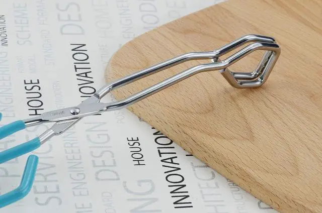 Alt view image 7 of 7 - HINMAY Scissor Cooking Tongs 11" Stainless Steel Wire Tongs, Set of 2
