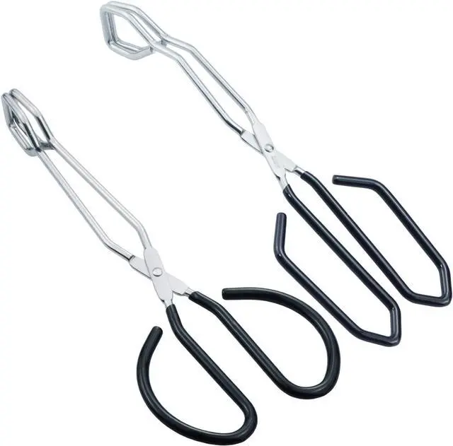 Main image of HINMAY Scissor Style Tongs 10-Inch and 11-Inch Set, Set of 2