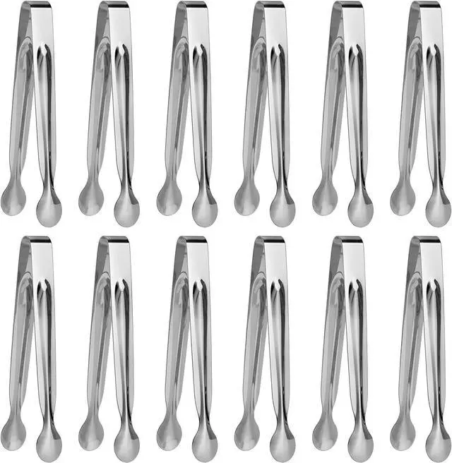 Main image of Small Serving Tongs,Ice Tongs,Sugar Tongs,Kitchen Tiny Tongs for Appetizers,12 PCS(6 Inch)