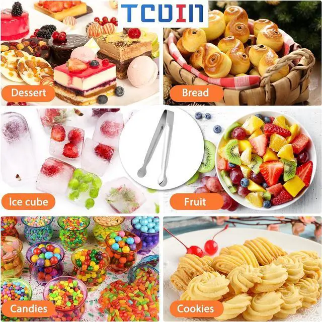 Alt view image 6 of 6 - Small Serving Tongs,Ice Tongs,Sugar Tongs,Kitchen Tiny Tongs for Appetizers,12 PCS(6 Inch)