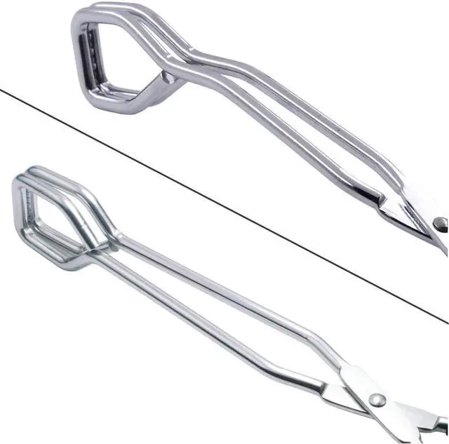Alt view image 2 of 5 - HINMAY Scissor Style Tongs 10-Inch and 11-Inch Set, Set of 2