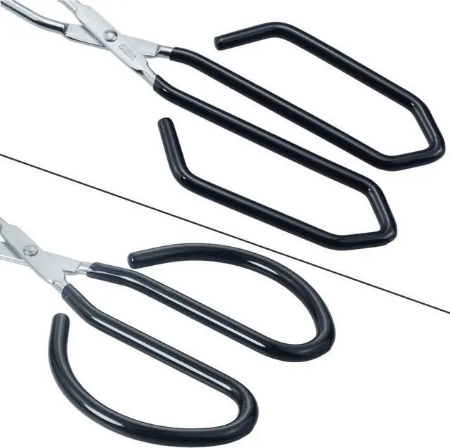 Alt view image 3 of 5 - HINMAY Scissor Style Tongs 10-Inch and 11-Inch Set, Set of 2