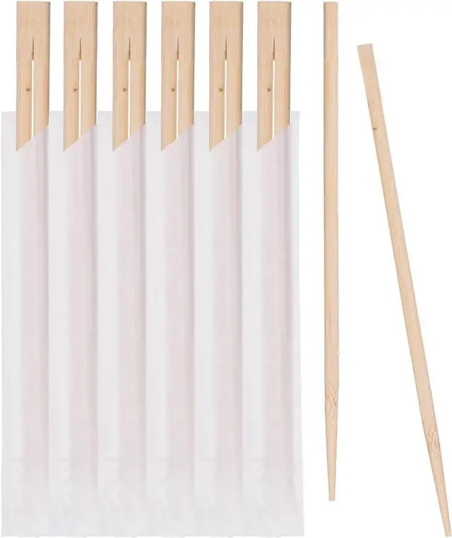 Main image of Prestee 50 Pairs Disposable Wooden Chopsticks - Individually Wrapped for Hygiene - 8-Inch Wood Chopstick - Utensils for Sushi, Noodles, and Takeout - Smooth, Splinter-Proof Design