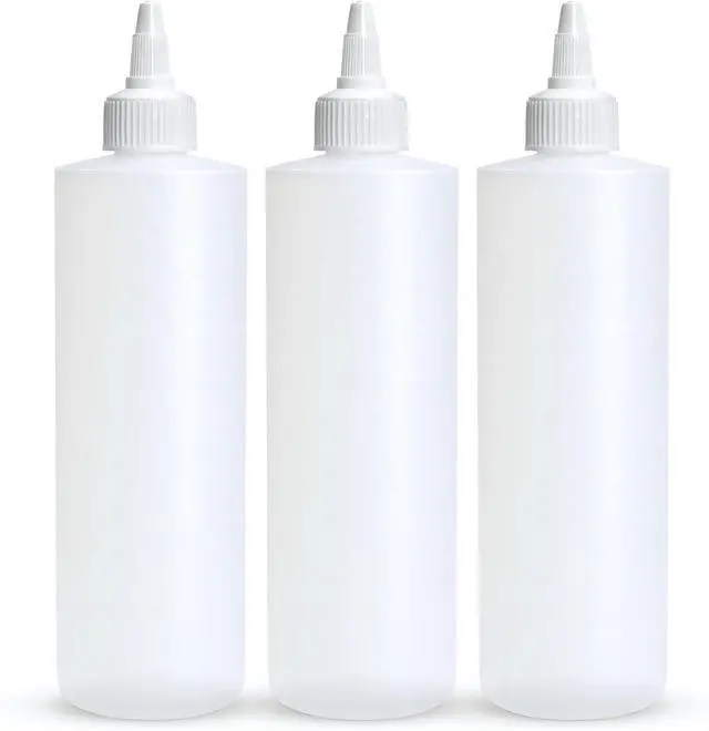 Main image of BRIGHTFROM Condiment Squeeze Bottles, 8 OZ Empty Squirt Bottle with Twist Top Cap, Leak Proof - Great for Ketchup, Mustard, Syrup, Sauces, Dressing, Oil, Arts and Crafts, BPA FREE Plastic - 3 PACK