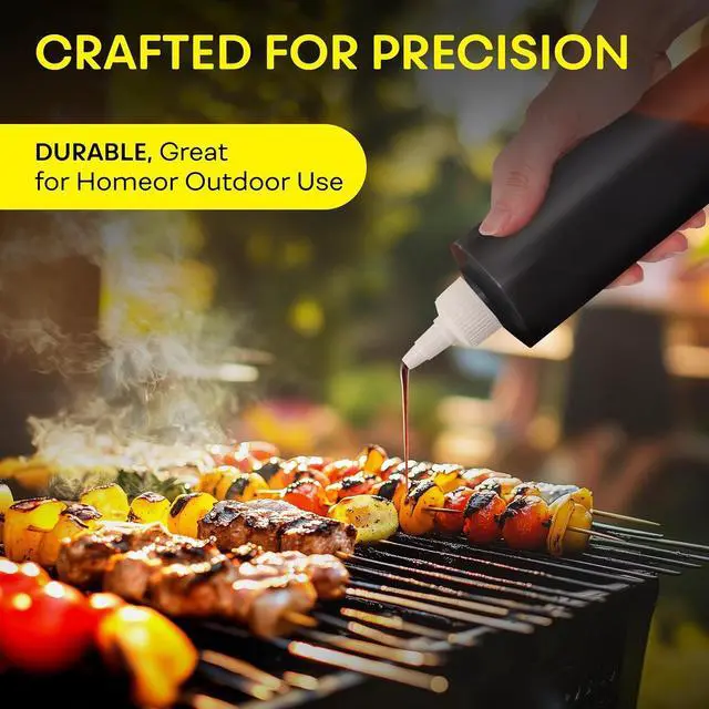 Alt view image 5 of 7 - BRIGHTFROM Condiment Squeeze Bottles, 8 OZ Empty Squirt Bottle with Twist Top Cap, Leak Proof - Great for Ketchup, Mustard, Syrup, Sauces, Dressing, Oil, Arts and Crafts, BPA FREE Plastic - 2 PACK