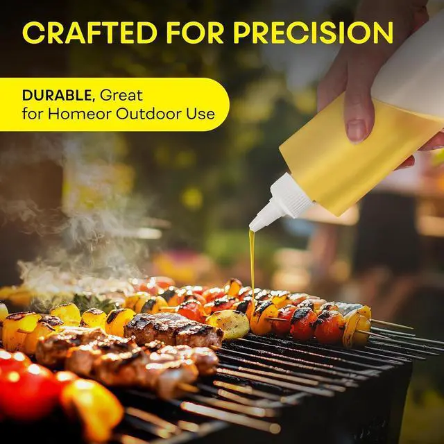 Alt view image 5 of 7 - BRIGHTFROM Condiment Squeeze Bottles, 16 OZ Empty Squirt Bottle with Twist Top Cap, Leak Proof - Great for Ketchup, Mustard, Syrup, Sauces, Dressing, Oil, Arts and Crafts, BPA FREE Plastic - 2 PACK