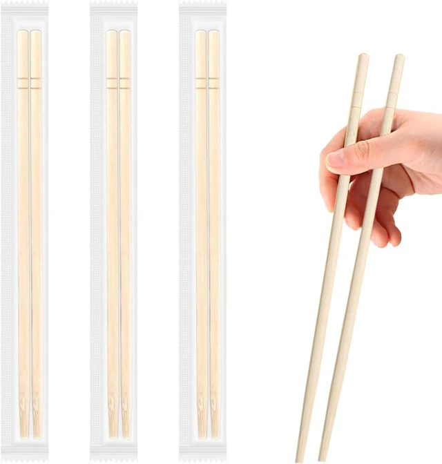 Main image of 8.5 Inch X 25 Pairs Disposable Chopsticks,Simplea and Minimalistic Design,More Size Choices 7"/8.5"/9.5"/12"