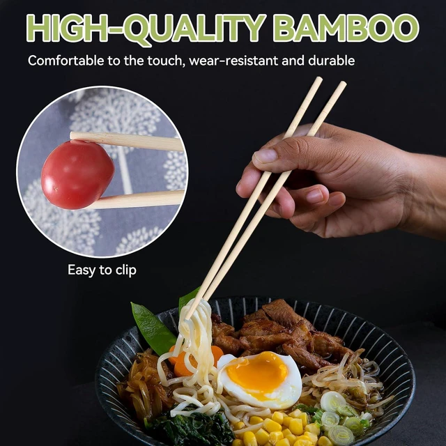 Alt view image 3 of 7 - 8.5 Inch X 25 Pairs Disposable Chopsticks,Simplea and Minimalistic Design,More Size Choices 7"/8.5"/9.5"/12"