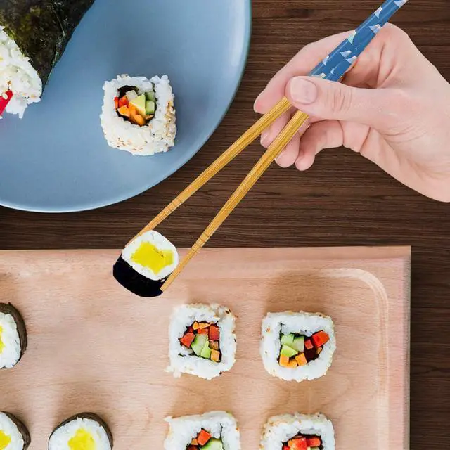 Alt view image 5 of 7 - 5 Pairs Japanese Natural Bamboo Chopsticks with Unique Pattern Dishwasher Safe, Reusable Non-Slip Chopstick Gift Set for Asian Dishes Sushi Rice Noodles, Nicely Boxed Chinese Chop Sticks Functional