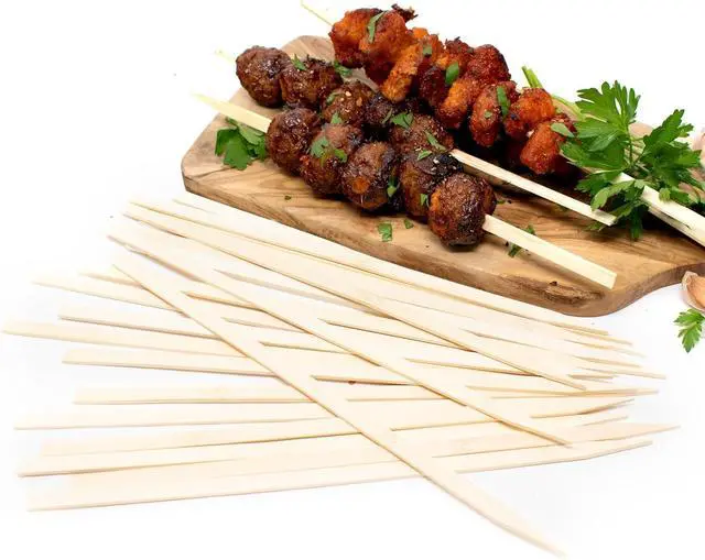 Alt view image 2 of 7 - Norpro 11.5-Inch Flat & Wide Bamboo Grilling Skewers 25 Pcs