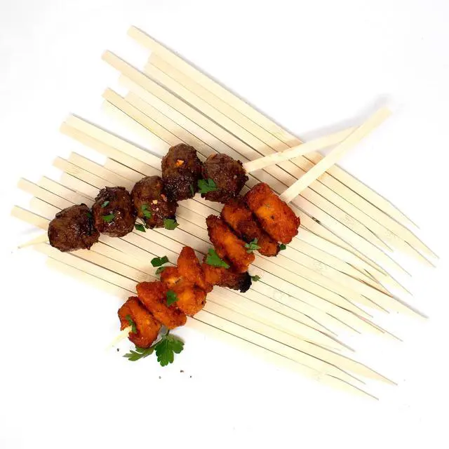 Alt view image 5 of 7 - Norpro 11.5-Inch Flat & Wide Bamboo Grilling Skewers 25 Pcs