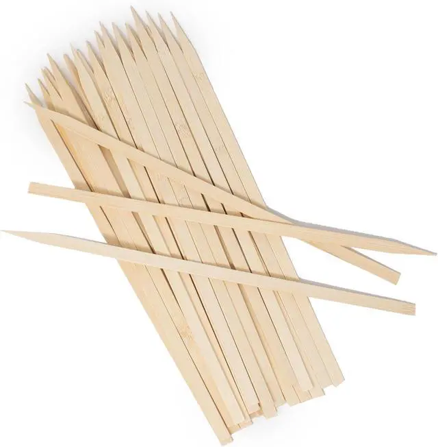 Alt view image 7 of 7 - Norpro 11.5-Inch Flat & Wide Bamboo Grilling Skewers 25 Pcs